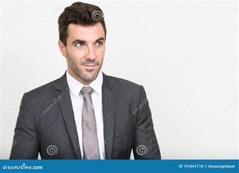 Portrait Of Handsome Hispanic Businessman In Suit Stock Photo Image