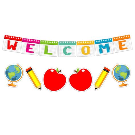Waahome Welcome Banner For Classroom Decorations Pencil Welcome Back