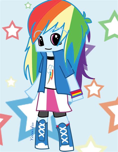Rainbow Dash Equestria Girl Minecraft Style By