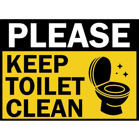 Keep Toilet Clean Laminated Signage Waterproof A4 Size Lazada Ph