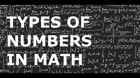 Types Of Numbers In Math Youtube