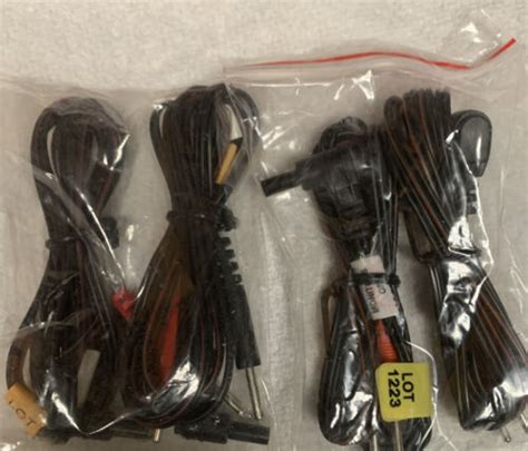 4 tens unit lead wires with pin connectors 45 ebay