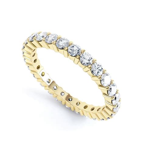 Diamond full eternity wedding ring 1.00ct princess cut f vs1 vg set in 18ct gold. Promise Diamond 18ct Yellow Gold Full Eternity Ring | Jian ...
