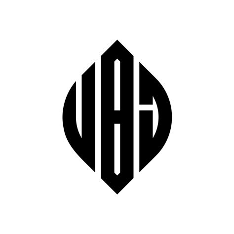 Diseño De Logotipo De Letra De Círculo Ubj Con Forma De Círculo Y