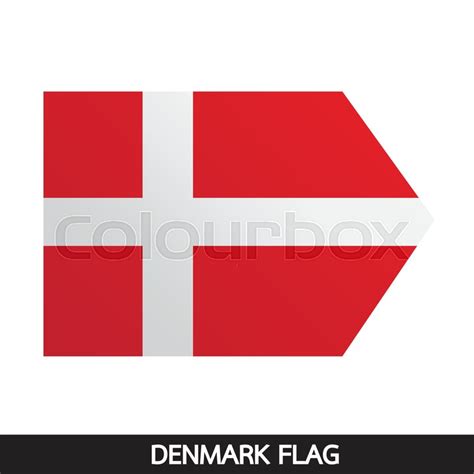 Denmark Flag Design Illustration Stock Vector Colourbox
