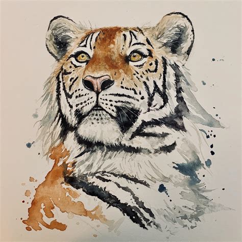 A Tiger R Watercolor