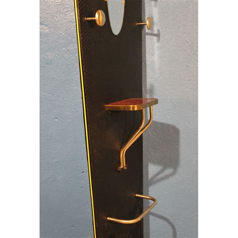 Robe vintage année 50 uni à col rabattu. Porte manteau sur pied années 50