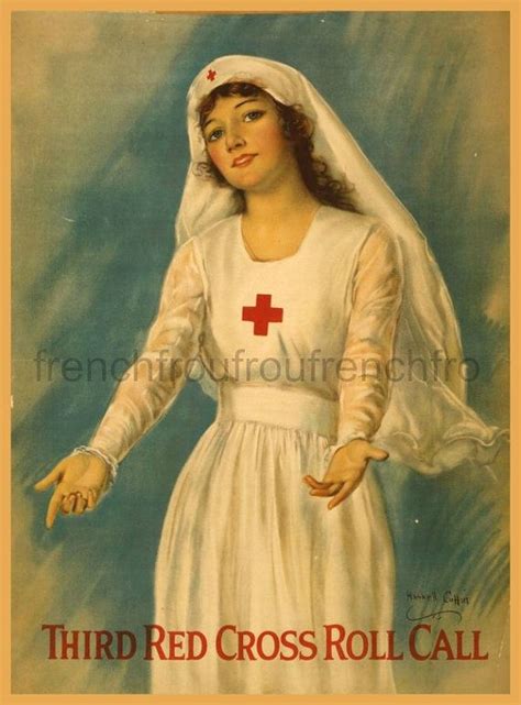 Victorian Pinup Nurse Red Cross Art Poster By Frenchfroufrou Red Cross Nurse Vintage Nurse