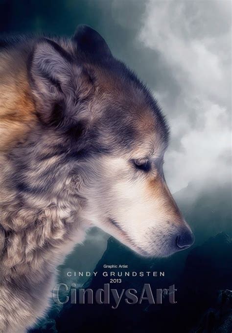 White Wolf Enchanted Fantasy Wolf Digital Art Of Cindy Grundsten