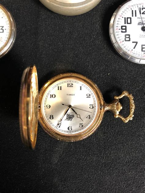 Swiss Railway And 1 Timex Pocket Watches W Piaget Watch Box
