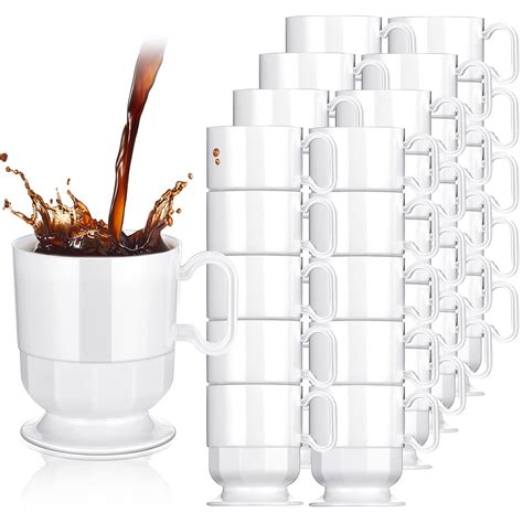 Sieral 100 Count Disposable Plastic Coffee Cups Elegant Clear Tea Cups