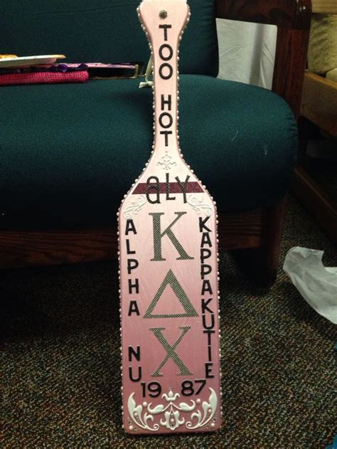Kappa Delta Chi Paddle Kappa Chapter Northern Arizona University Pink