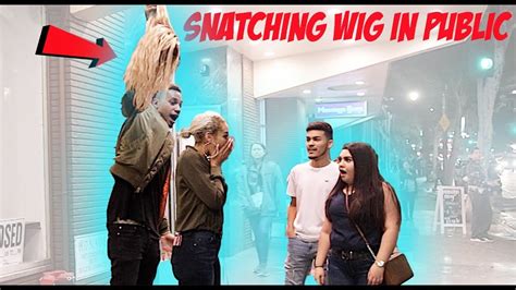 Snatching Girlfriends Wig Off In Public Prank Youtube