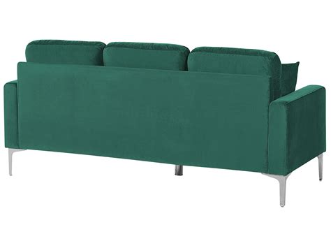 3 Seater Velvet Sofa Green Gavle Uk