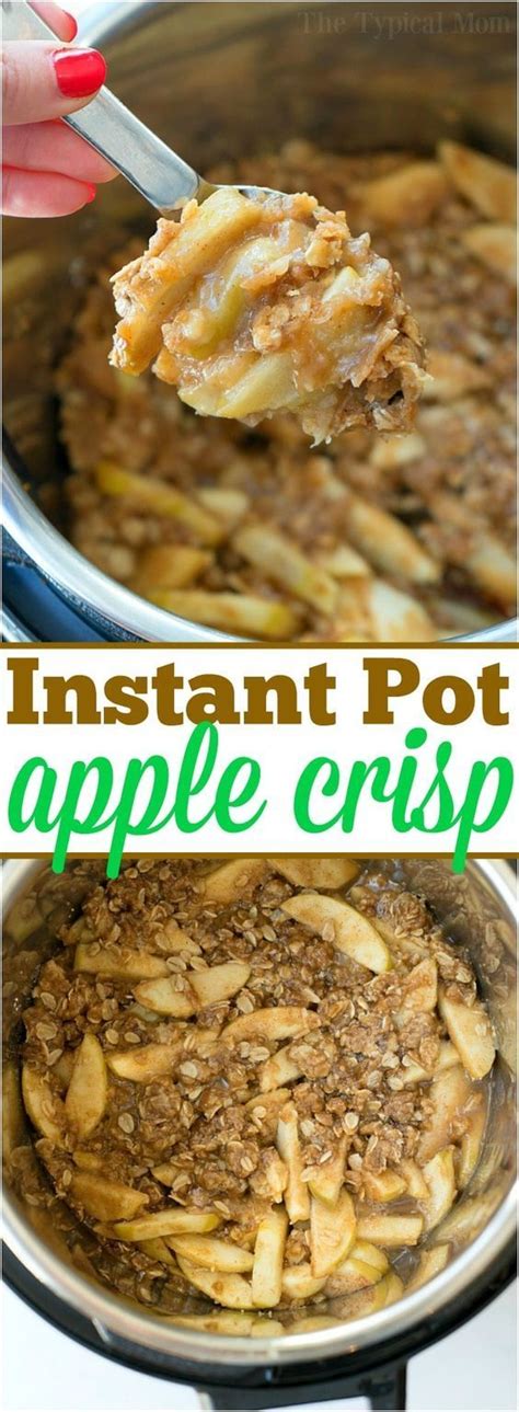 Usually you'll see an apple crisp recipe this apple crisp is without oats. Instant Pot Apple Crisp - Tastes like copycat Cracker ...