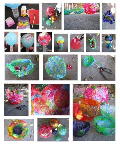 Tissue Paper Balloon Bowls Happiness Paper Balloon Arts And Crafts