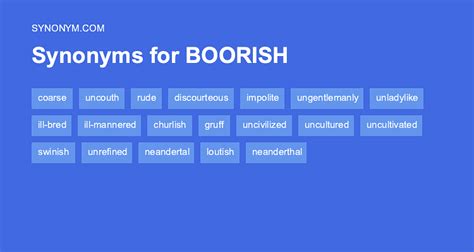 another word for boorish synonyms and antonyms
