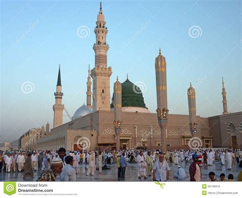 Nabawi Mosque Medina Saudi Arabia Editorial Stock Image Image Of