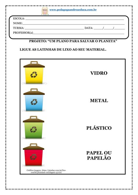 Atividades Reciclagem Educação Infantil Imprimir