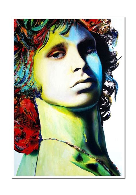 Jim Morrison Mixed On Canvas Original Size 90x70 Cm Jim Morrison