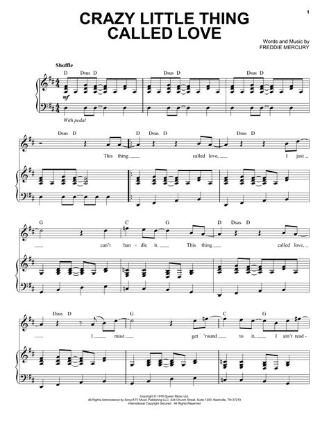 Queen Crazy Little Thing Called Love Sheet Music Notes Download