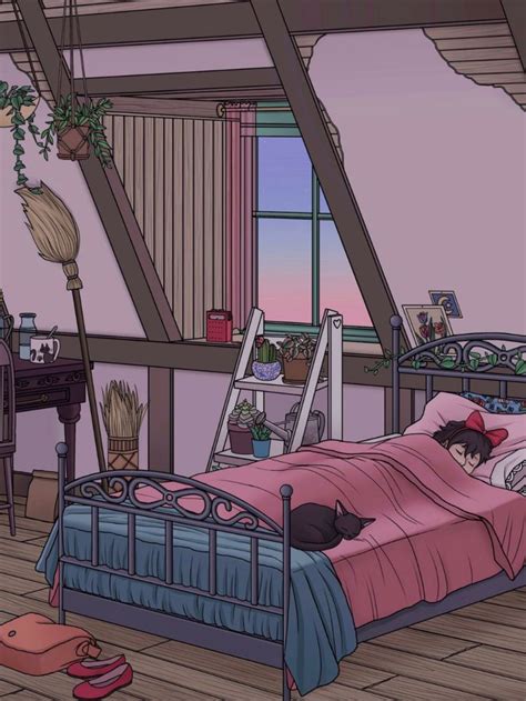 Pin By 𝓒𝓪𝓻𝓽𝓲𝓮𝓻 𝓡𝓾𝓰 🕊 On Anime Bedroom Drawing Bedroom Illustration