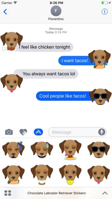 Send Your Friends Cute Chocolate Labrador Retriever Emojis With This