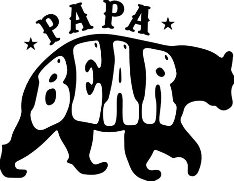 Papa Bear Free Svg Files For Members Svg Heart