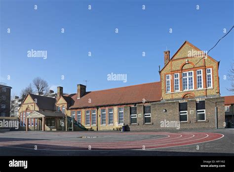 Exterior View Of A Typical Victorian London School Building Following