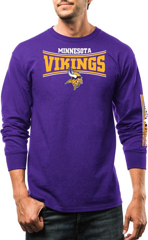 Nfl Mens Long Sleeve T Shirt Minnesota Vikings