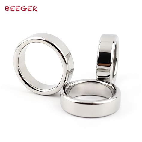 Beeger Stainless Steel Penis Ring Cock Rings Male Chastity Devicesex