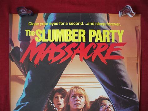 the slumber party massacre 1982 original movie poster s xy b bs halloween nm m ebay