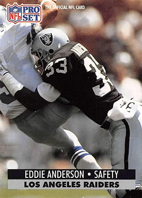1991 Pro Set Football Card 542 Eddie Anderson Los Angeles Raiders Official Nfl