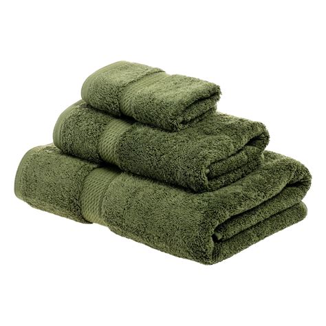 Impressions Hymnia Egyptian Cotton 3 Piece Towel Set Forest Green