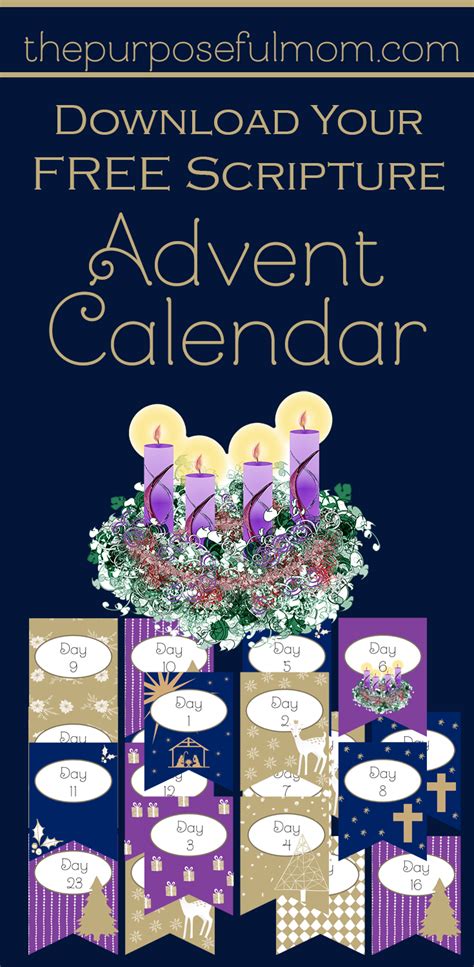 Free Printable Advent Scripture Calendar To Prepare Your Hearts For