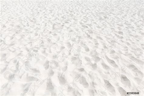 Perfect White Sand Beach In The Summer Sun For Background Stock Photo