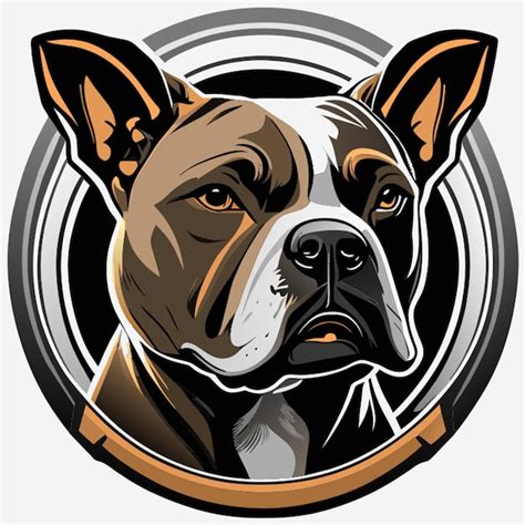 Ilustraci N Vectorial Del Adhesivo Del Pit Bull Terrier Estadounidense