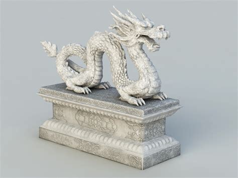 Ancient Chinese Dragon Statue 3d Model 3ds Max Files Free Download Cadnav