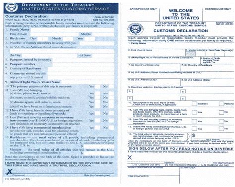 Customs Form 302