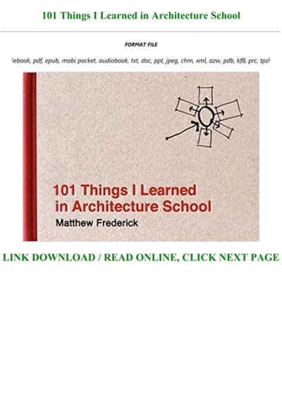 Ebook 101 Things I Learned In Architecture School Full Online