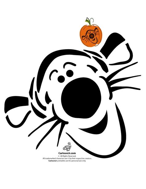 Classic Disney Pumpkin Stencils Disneys Tigger Pumpkin Pattern