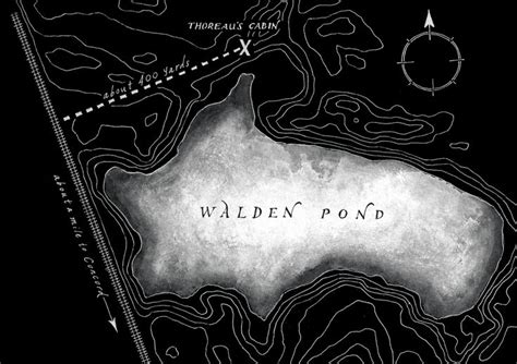 A Map Of Walden Pond Walden Pond Pond New England