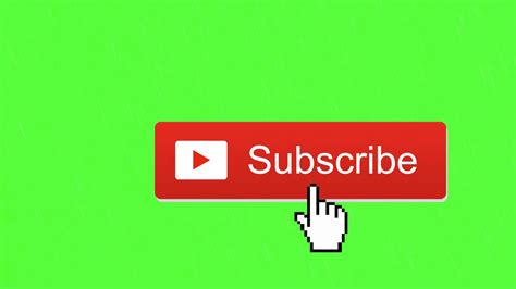 Animated Subscribe Button Green Screen Footage 1 Youtube