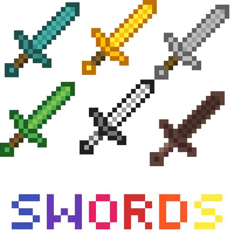 Pixilart Minecraft Swords By Snazzyfox