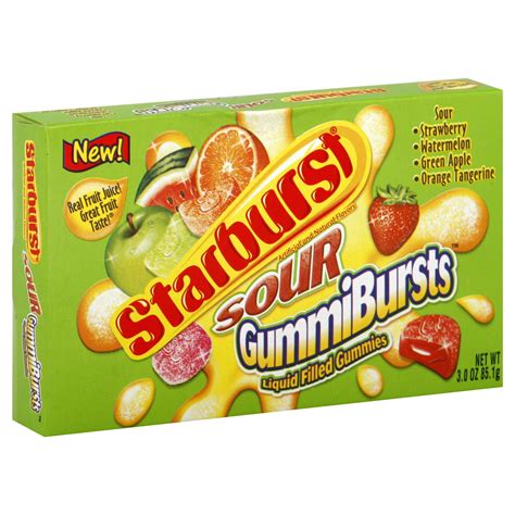 Starburst Gummibursts Gummies Liquid Filled Sour 3 Oz 851 G