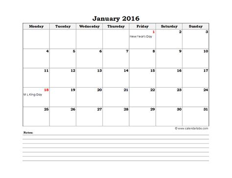 Monthly Calendar Template Excel Printable Week Calendar