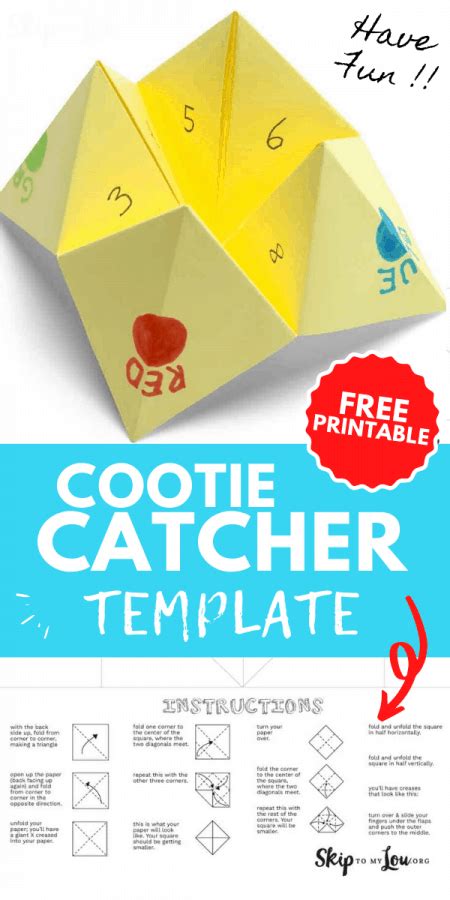 Cootie Catcher Template | Skip To My Lou