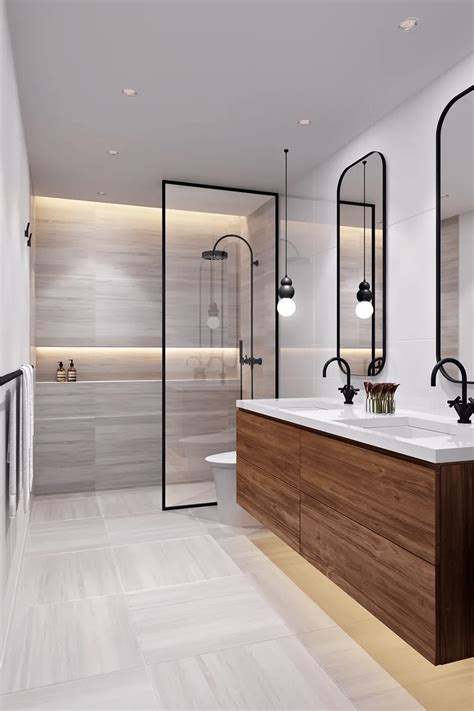 Modern Bathroom Layout Tampaatila