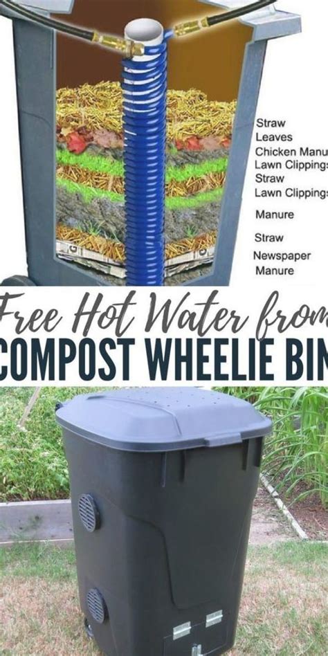 Free Hot Water From Compost Wheelie Bin Compost Can Reach A Core