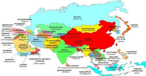 Listado De Paises De Asia Y Capitales Paso A Paso